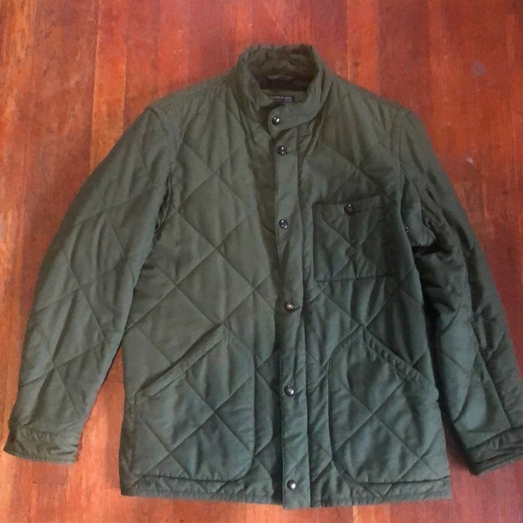 J. Crew quilted green jacket - Picture 1 of 3